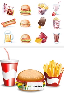 Фастфуд в векторе | Fast food in vector